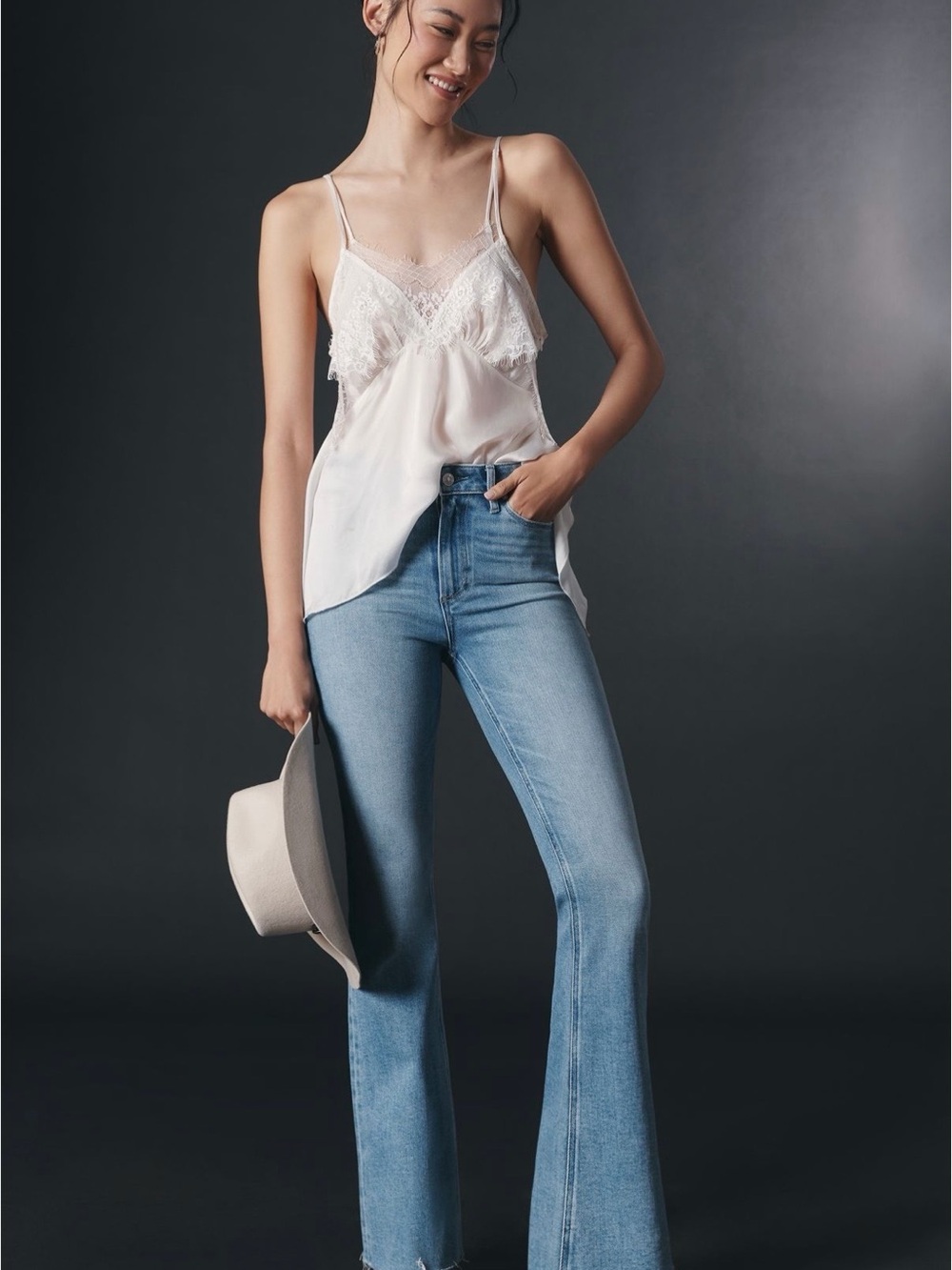 PAIGE Laurel Canyon High-Rise Bootcut Jeans - Persona Distressed